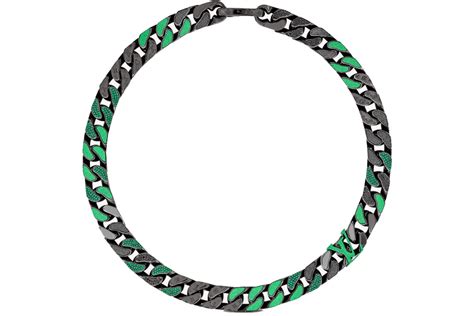 Louis Vuitton 2054 Chain Link Necklace Black Multicolor 